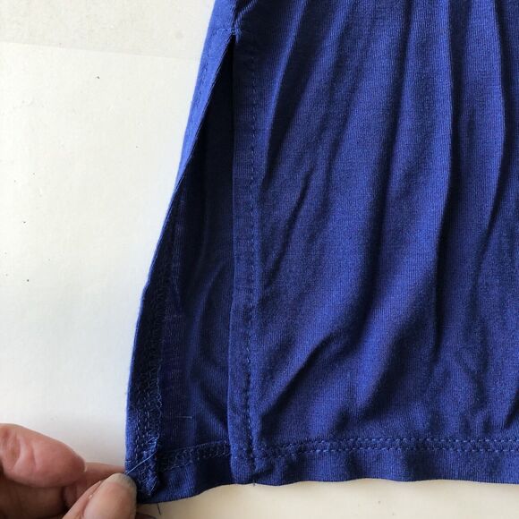 Cable and Gauge Womens Blue V Neck Stretch T-Shirt Size Large - Picture 13 of 16